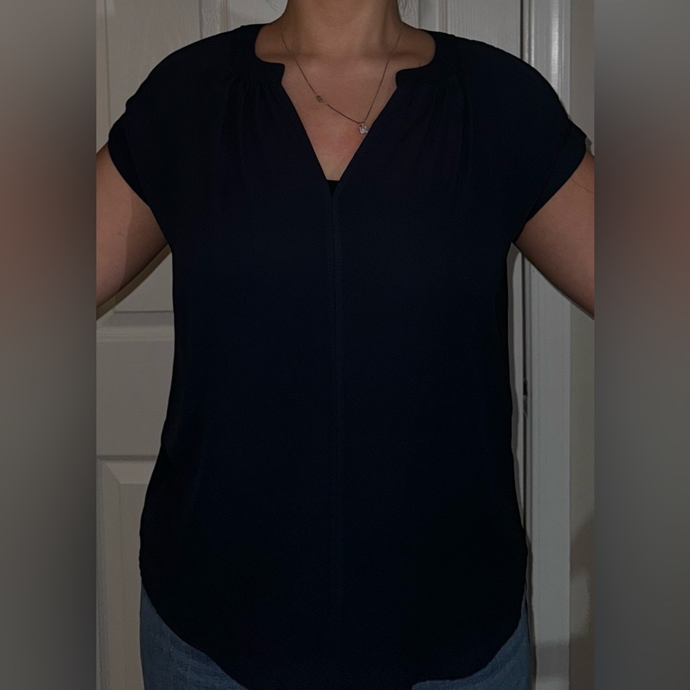 Navy Blue Blouse